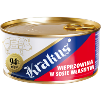 Konserven Schweinefleisch in Eigenem Saft 300g Krakus