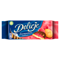 Biskuitplaetzen mit Himberren Fuellung 147g Delicje