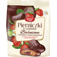 Pierniki Baśniowe w Czekoladzie z Nadzieniem Truskawkowym 150g Skawa