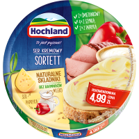 Serek Topiony Kremowy Sortett Krążek 180g Hochland