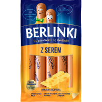 Parówki Berlinki z Serem 5szt Morliny 250g Animex