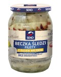 Beczka Śledziowe Filety z Olejem Wiejskim 550g Seko