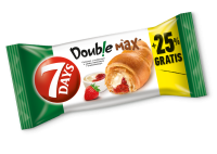 Rogalik 7 Days Max Double z Nadzieniem Waniliowym i Truskawkowym 110g