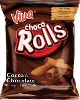 Rurki z Kremem Czekoladowym - Snack cu Crema de Cacao&Ciocolata 100g Viva