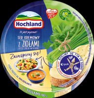 Serek Topiony Kremowy z Ziołami Krążek 180g Hochland