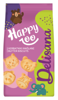 Mini Herbatniki Maślane Delisana Happy Zoo 100g Delic-Pol
