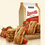 Kuchenkekse Lovita Erdbeere 168g Roshen