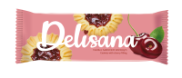 Ciastka Kruche Delisana Margaretka z Nadzieniem Wiśniowym 135g Delic-Pol