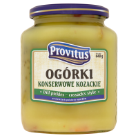 Ogórki Konserwowe Kozackie 640g Provitus