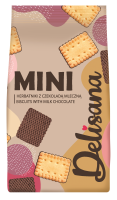 Mini Herbatniki Delisana z Czekoladą Mleczną 100g Delicpol