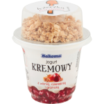 Jogurt Kremowy Wiśnia z Granolą 230g Bakoma