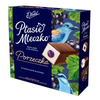 Ptasie Mleczko Waniliowe z Galaretką Czarna Porzeczka 340g Wedel DARMOWA DOSTAWA