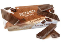Wafelki z Nadzieniem Kakaowo Mlecznym 216g Roshen