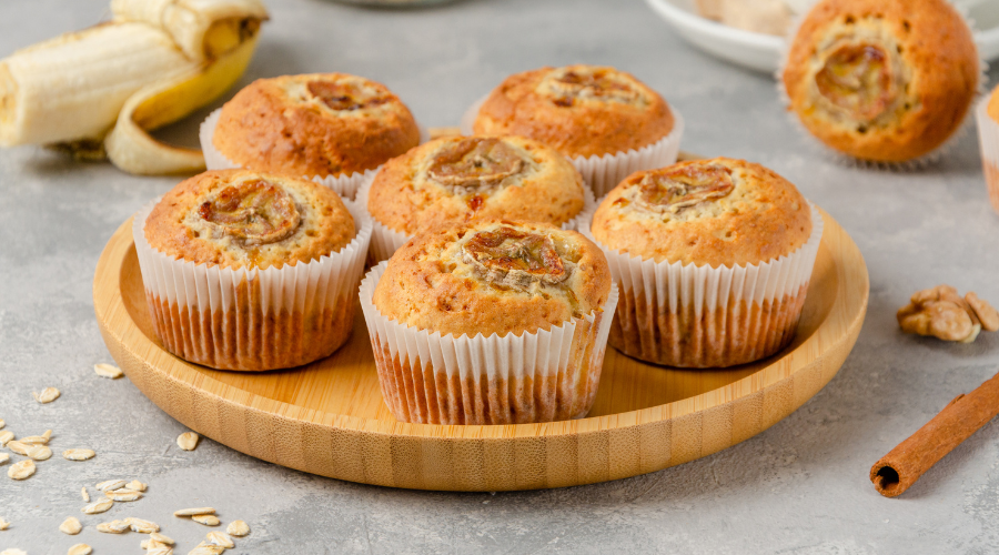 Bananen-Muffins mit Zimt